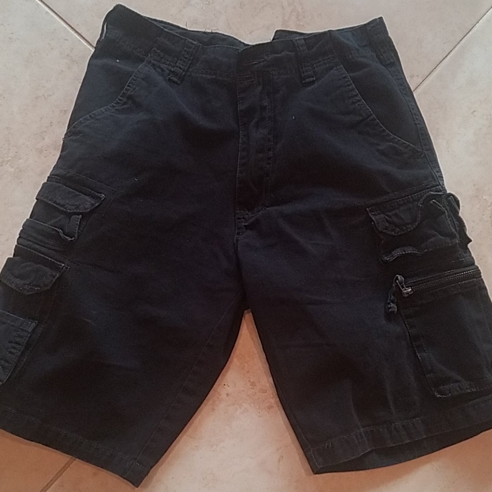 Op Black Cotton Cargo Shorts